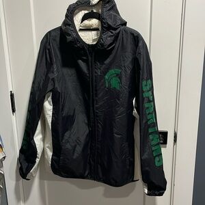 Victoria Secret PINK MSU Spartans Sherpa Lined Jacket